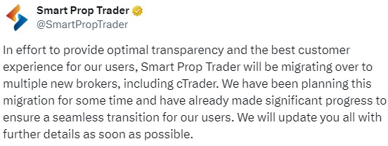 独家：自营交易公司Smart Prop Trader转向新的经纪商，包括cTra