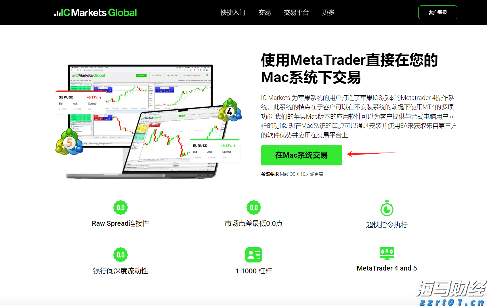 IC MARKETS苹果MAC电脑MT4下载登录流程